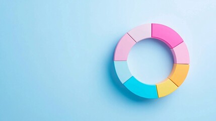 Modern Fintech Innovation Chart - Sleek Minimalist Blank Donut Design Showcasing Tech Trends in Finance