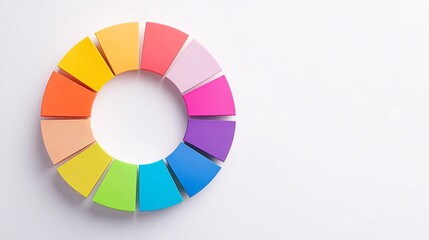 Minimalistic Blank Donut Chart for Global Market Data Visualization - Futuristic Finance Design for Professional Presentations