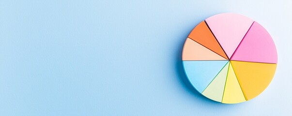 Fototapeta premium Modern Minimalistic Donut Chart for Financial Analysis - Organized Representation of Income Expenses and Cash Flow Visualization