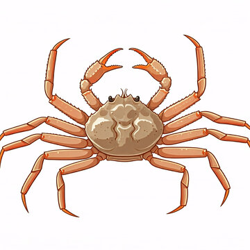 brown crab isolated on white background clip art preview