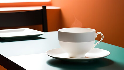 teacup placed cozy table setting