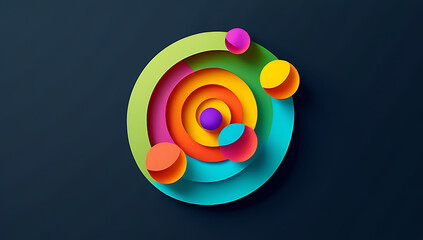 transparent spiral colorful spheres adding festive charm