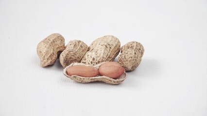 High-Resolution Image of Peanuts in Shell, Showing Detail of the Nut Inside