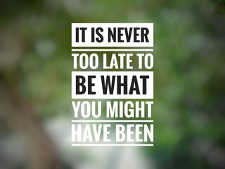 Poster encadré Inspirational motivation quote in bokeh background