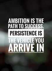 Inspirational motivation quote in bokeh background