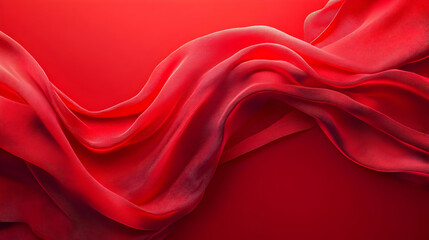 Obraz premium Red Abstract Wavy Background Illustration