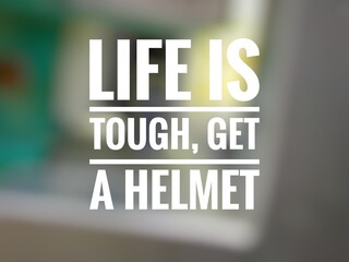 Inspirational motivation quote in bokeh background