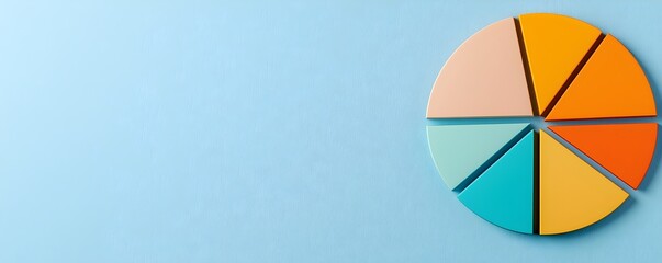 A professional abstract pie chart illustrating market share allocation, serving as a visual representation of financial profit and growth strategies