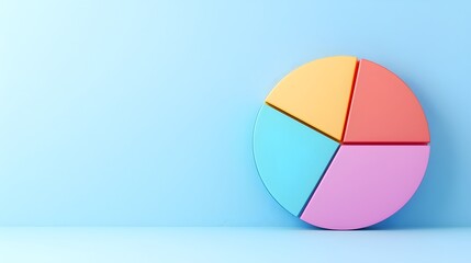 Obraz premium Finance and Banking Insights - Blank Pie Chart with Interest Rates Loans and Mortgage Analysis for Data Visualization