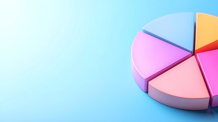 Obraz premium Abstract Pie Chart for Finance and Venture Capital - Visualization of Startup Growth Innovation and Funding Opportunities