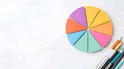 Obraz premium Essential Personal Finance Themes Debt Management Budgeting and Financial Literacy - Blank Pie Chart for Financial Planning Insights