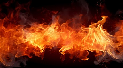 Intense and captivating flames dancing in a fiery display of heat and light.