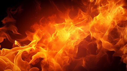 Fototapeta premium Intense and captivating flames dancing in a fiery display of heat and light.
