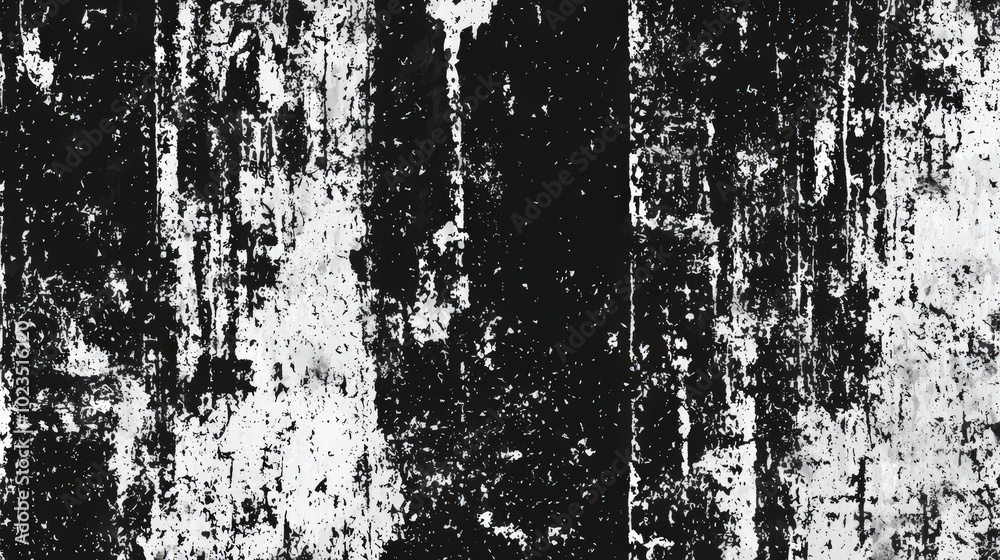 Poster the surface features a striking contrast of black and white, revealing natural textures and patterns