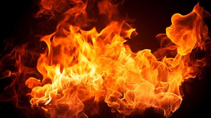 Fototapeta premium Intense and captivating flames dancing in a fiery display of heat and light.