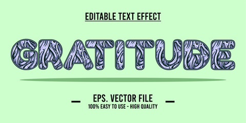 Gratitude writing. Typography Design Inspiration. Vector