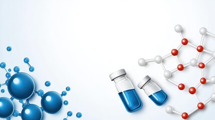 Abstract depiction of AI-driven drug discovery with neural networks analyzing chemical structures