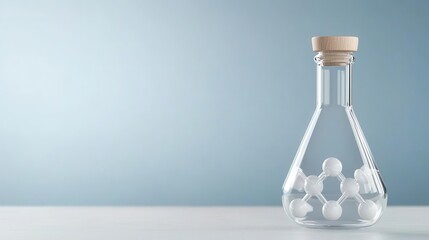 Close-up of virtual chemical synthesis process, with AI modeling possible drug variants on-screen