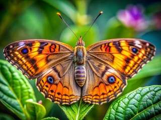 Fototapeta premium American Snout Butterfly in Nature: Stunning Close-up of Unique Insect with Long Snout and Colorful Wings in Natural