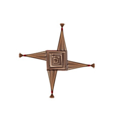Brigids cross illustration celtic pagan imbolc holiday symbol 