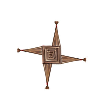 Brigids cross illustration celtic pagan imbolc holiday symbol 