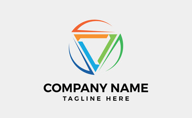 abstract triangle arrow delta logo branding design vector illustration. Editable and pixel perfect.