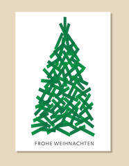 Weihnachten - Frohe Weihnachten Grußkarte in minimaoistischem. Stil - Design