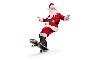 Santa claus riding a skateboard © Ljupco Smokovski
