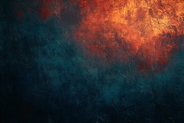 Abstract Textured Background with Dark Blue and Orange Hues