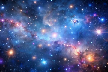 Space, cosmic nebula, colorful galaxy, vibrant stars, 