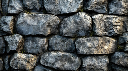 Rough Stone Wall 3D Background