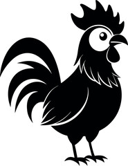 An icon of a fighting rooster head that is suitable for businesses