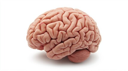 Human brain on a white background. Human brain organ.