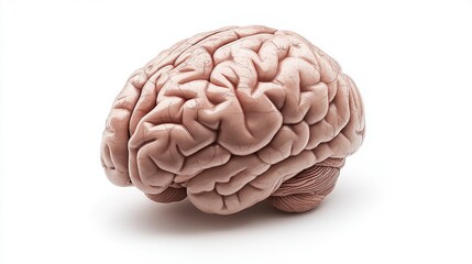 Human brain on a white background. Model of a human brain.
