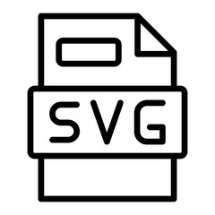 SVG File Format Vector Line Icon Design