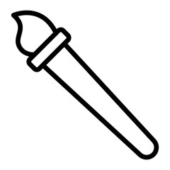 Paint Brushes Vector Line Icon Design