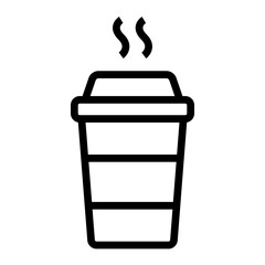Coffee Mug Vector Line Icon Design
