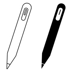 pen stylus icon vector illustration, isolated on white