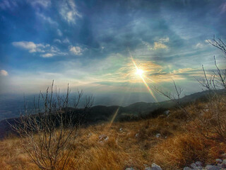 tramonto dal alto Veronese