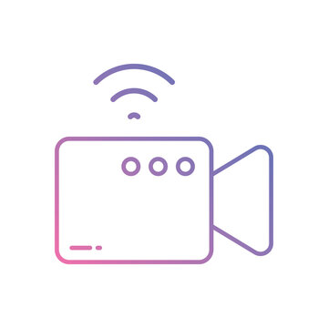 Video Call vector icon stock illustration