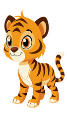 cute baby Tiger illustration - vector illustration Tiger, Bengal Tiger vector art isolated on white