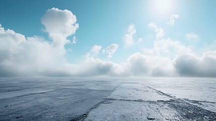 Blue Sky with White Clouds Abstract Background
