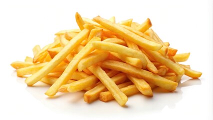 Isolated or flying french potato fries