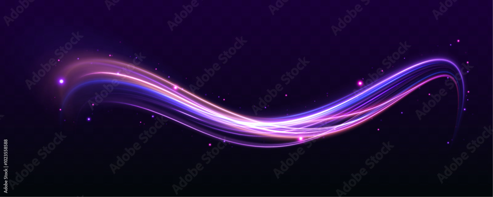Poster low-poly construction of fine lines. abstract long exposure dynamic speed light trails background. b