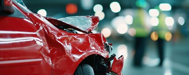 Emergency Response at Traffic Collision Scene - On-Site Accident Insurance Claims Processing in Action