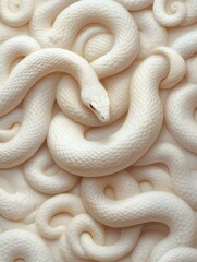 Fototapeta premium Power and Precision: Serpent Coiling Around Prey