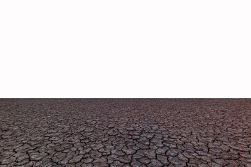 Cracked soil white background,Arid land,Cracked dry land without water.Abstract background.