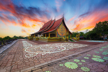 Ubon Ratchathani,Amazing Temple Sirindhorn Wararam Phuproud in Ubon Ratchathani Province at...