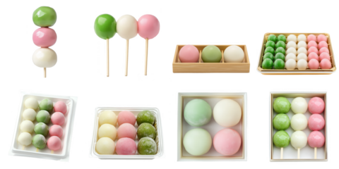 Dango isolated 3d mockup without background using for all purpose.