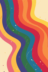 A colorful LGBTQ pride flag waving gently in the wind, symbolizing love, diversity, acceptance, and equality. Perfect for use in designs related to LGBTQ rights, events, pride celebrations, and inclus